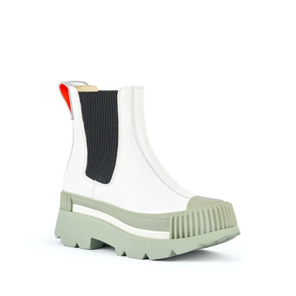 NEW 4CCCCEES Suede Esker Chelsea Boots white multi for women 1368tn - Picture 4 of 12